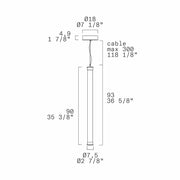 Leucos Stacking 90 1-lt 3" LED Naked Vertical Pendant