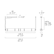Leucos Stacking S 120 1-lt 49" LED Horizontal Pendant
