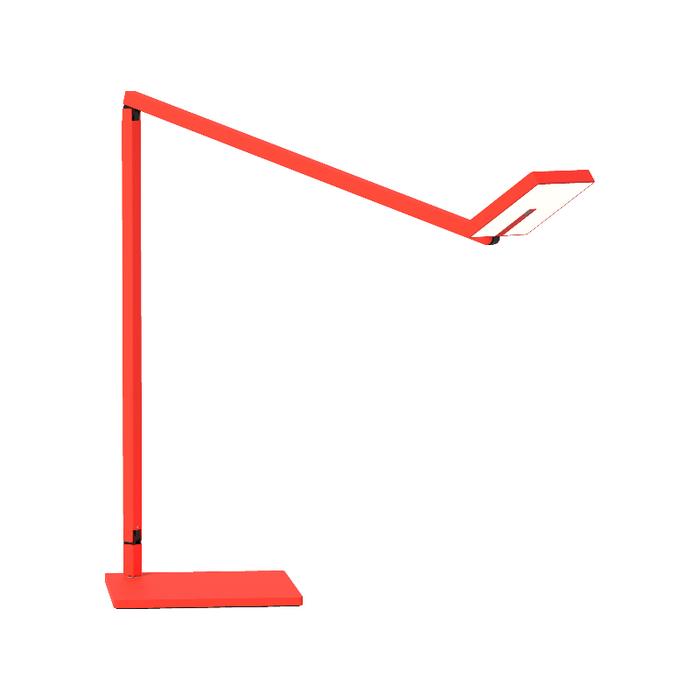 Koncept FCD-2 Focaccia LED Desk Lamp - Matte Fire Red/Standard Desk Base