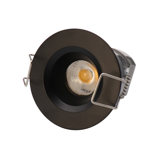 Lotus LED-1-S6W 2" 6W LED Round Mini Recessed Downlight, 24V, Wide Trim - Black
