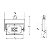 Juno Trac-Master T1051L 16W 90CRI 2300 Lumens Wall Wash LED Track Head