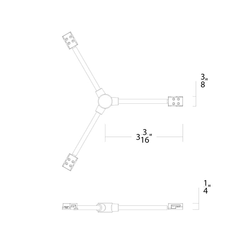 WAC T24-BS-Y Flex Y Connector