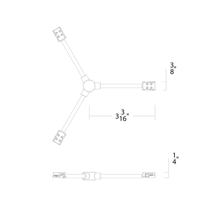 WAC T24-BS-Y Flex Y Connector