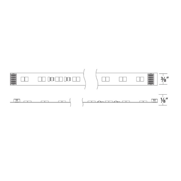 WAC T24-CS10-01-2750 InvisiLED 1-ft CCT Selectable LED Tape Light