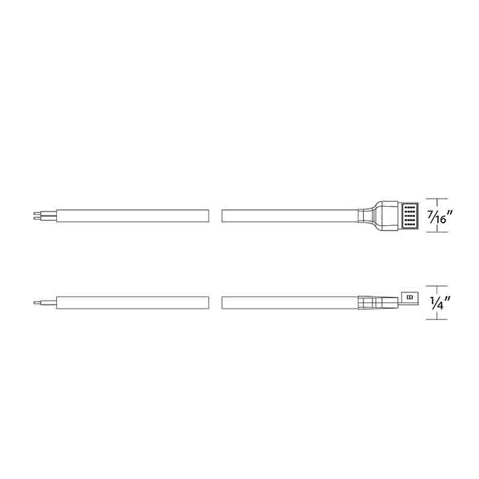 WAC T24-EX3 Extension Cable In Wall Rated