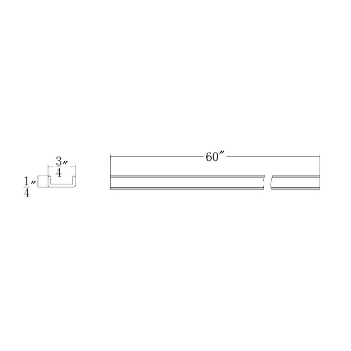 WAC T24-OD-CH5 InvisiLED Surface Mount Clear Channel