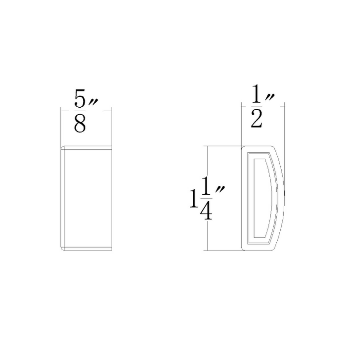 WAC T24-OD-EC InvisiLED End Cap with Silicone Sealant