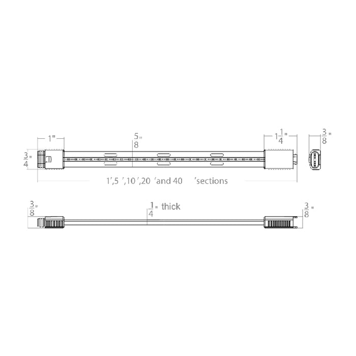 WAC T24-OD2 InvisiLED Outdoor Pro+ 24V Tape Light System