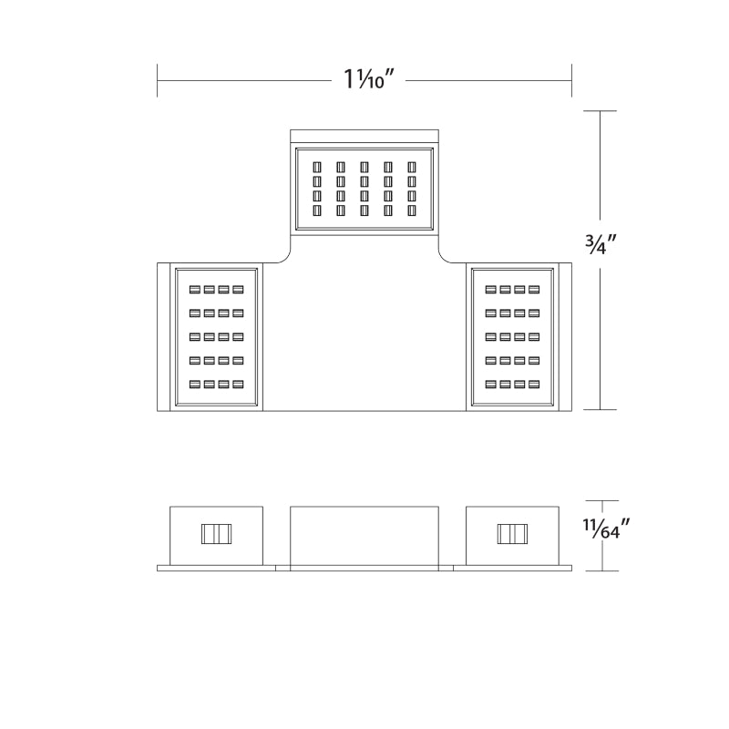 WAC T24-TI T Connector Join 3 Sections