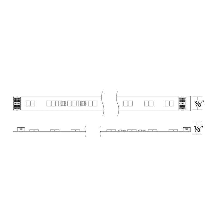 WAC T24-WD2 InvisiLED Dim-To-Warm 24VDC LED Tape Light System - 2.4W/FT
