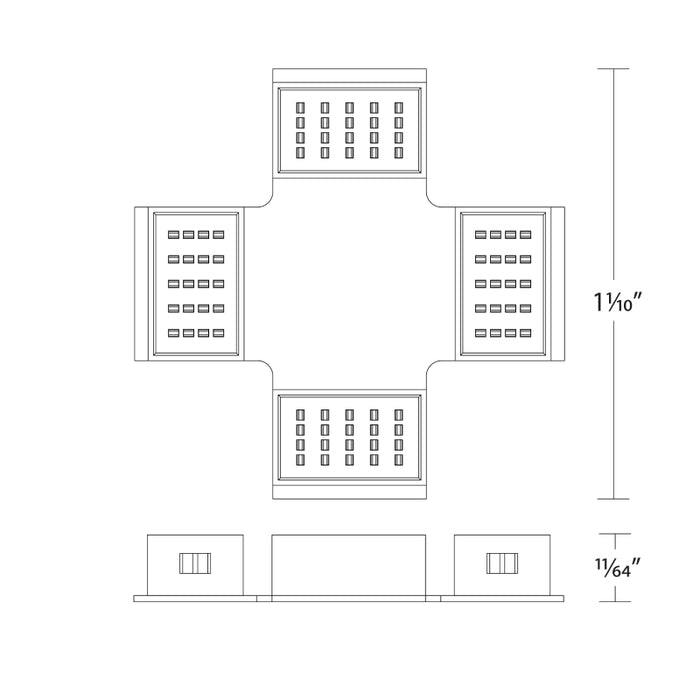 WAC T24-XI X Connector Join 4 Sections