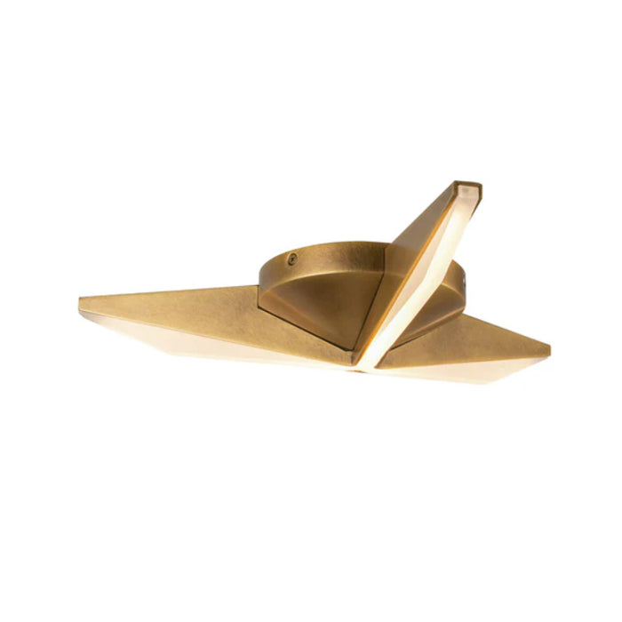 Kuzco FM64215 Tachi 1-lt 15" LED Flush Mount - Vintage Brass