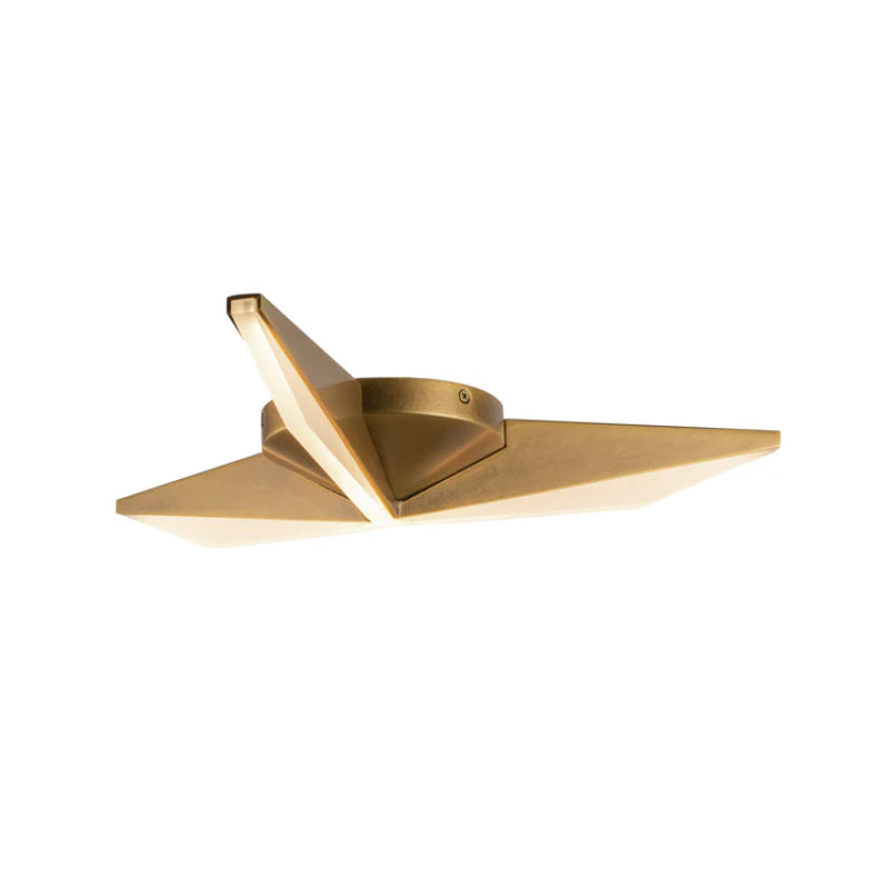 Kuzco FM64218 Tachi 1-lt 18" LED Flush Mount - Vintage Brass