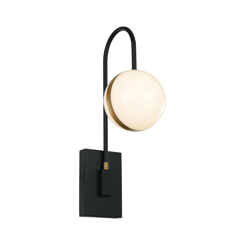 Alora WV302001 Tagliato 1-lt 20" Tall LED Wall Sconce - Matte Black/Brushed Gold