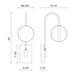 Alora WV302001MBBG-UNV Tagliato 1-lt 20" Tall LED Wall Sconce