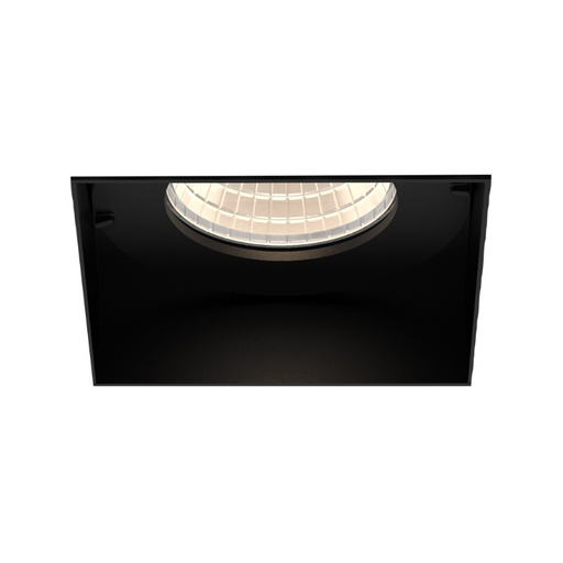Eurofase TGO1STL Tango 1 Light 15W Square LED Trimless Fixed Downlight, Solite Lens - Black
