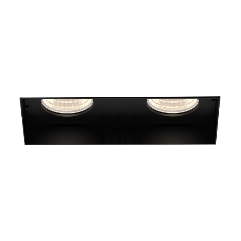Eurofase TGO2TL Tango 2 Light 20W Square LED Trimless Fixed Downlight, Linear Spread Lens - Black
