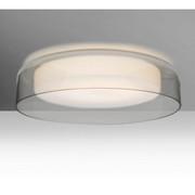 Besa TANGO15 Tango 15 1-lt 16" LED Flush Mount - Gray/Opal Matte