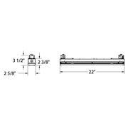 Juno TCSS Trac-Master 2-ft 15W LED Commercial Linear Ambient Fixture, 3500K