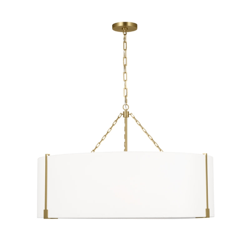 Visual Comfort TFC1114 Bergen 4-lt 36" LED Extra Large Hanging Pendant - Burnished Brass
