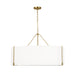 Visual Comfort TFC1114 Bergen 4-lt 36" LED Extra Large Hanging Pendant - Burnished Brass