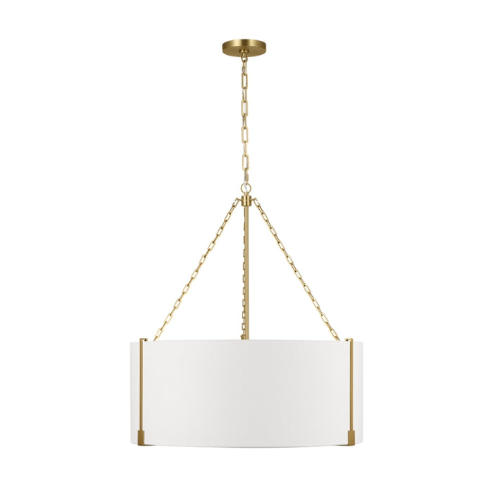Visual Comfort TFC1123 Bergen 3-lt 28" LED Large Hanging Pendant - Burnished Brass