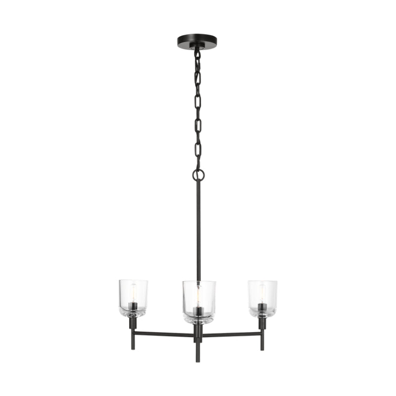Visual Comfort TFC1143 Hartley 3-lt 24" Medium Chandelier - Aged Iron