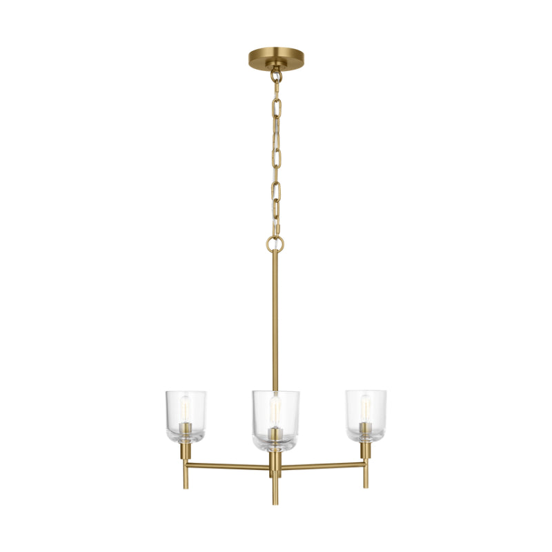 Visual Comfort TFC1143 Hartley 3-lt 24" Medium Chandelier - Burnished Brass