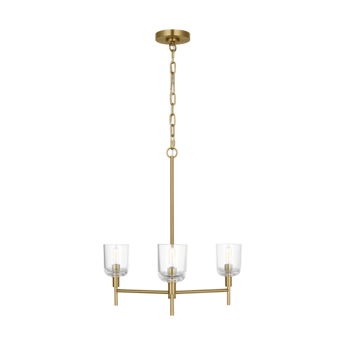 Visual Comfort TFC1143 Hartley 3-lt 24" Medium Chandelier - Burnished Brass