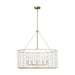 Visual Comfort TFC1155 Winslow 5-lt 36" LED Large Hanging Shade Chandelier - Burnished Brass