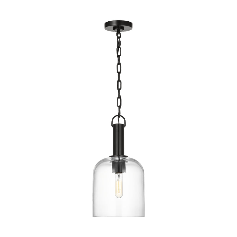Visual Comfort TFP1021 Hartley 1-lt 8" LED Medium Pendant - Aged Iron