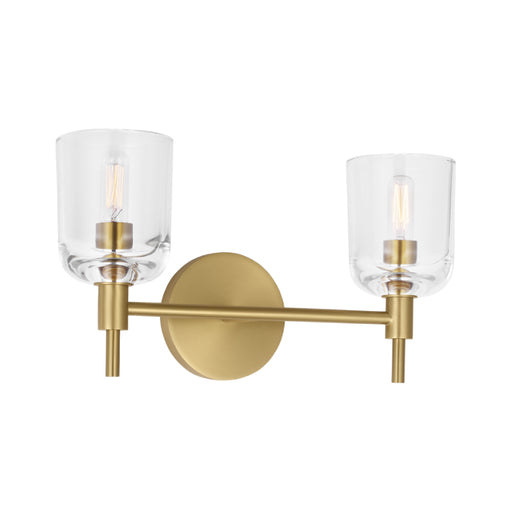 Visual Comfort TFV1002 Hartley 2-lt 15" LED Vanity Light - Burnished Brass