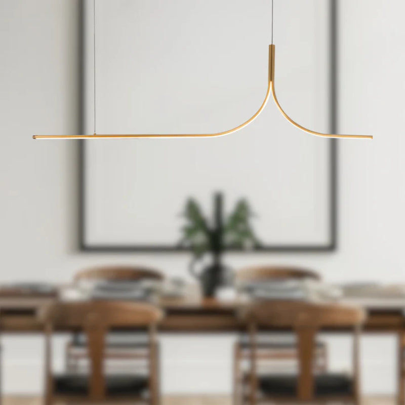 Kuzco LP17905 Thread 1-lt 5-ft LED Linear Pendant with Remote Driver - Brushed Gold