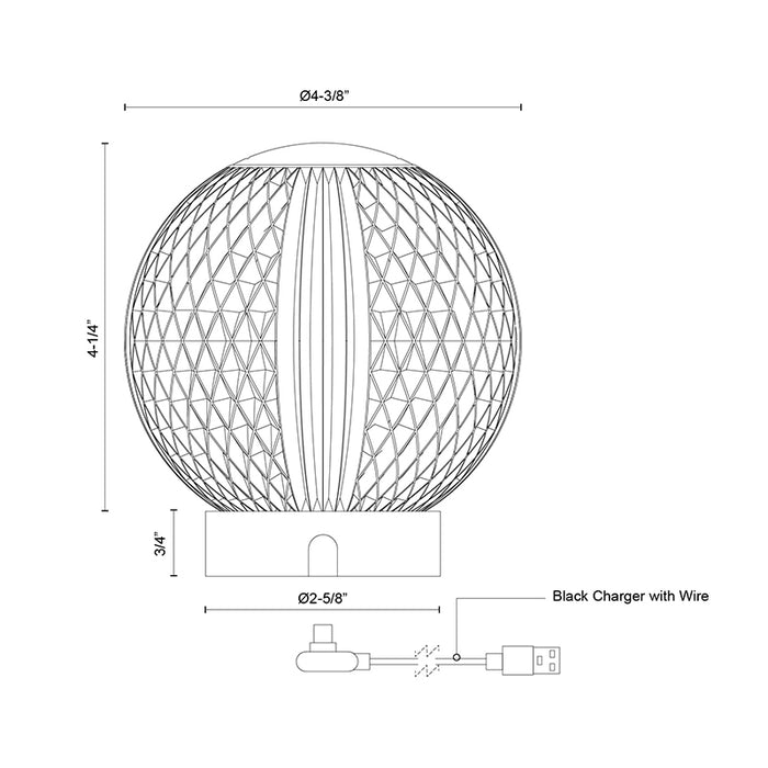 Alora TL321904 Marni 1-lt 4" LED Table Lamp