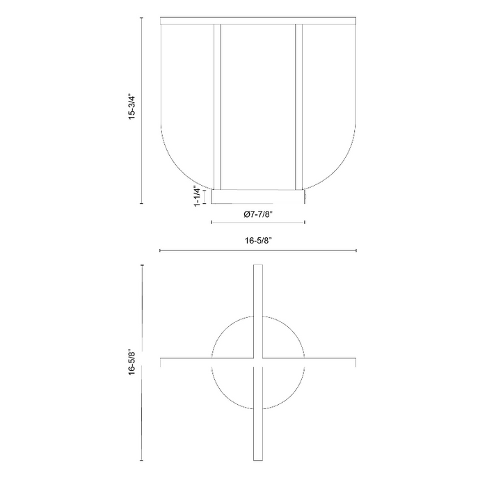 Alora TL336815 Anders 4-lt 17" LED Table Lamp