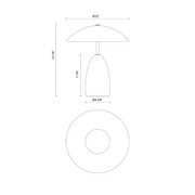 Alora Mood TL437012 Poppy 1-lt 14" Tall LED Table Lamp