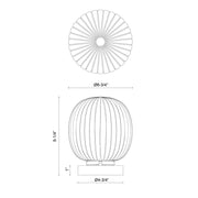 Alora Mood TL579107 Cherise 1-lt 8" Tall Table Lamp