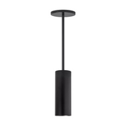 ENTRA 3" 12W Fixed LED Cylinder, Warm Dim, Pendant Mount - Black