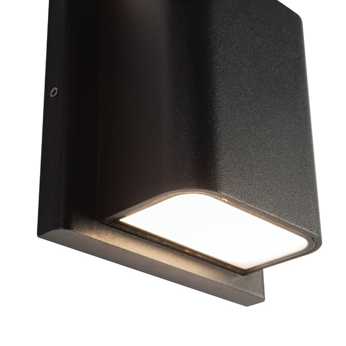 Kuzco AT48403-UNV-3CCT Tolan 5" Tall LED Outdoor Wall Sconce, CCT Selectable - Black