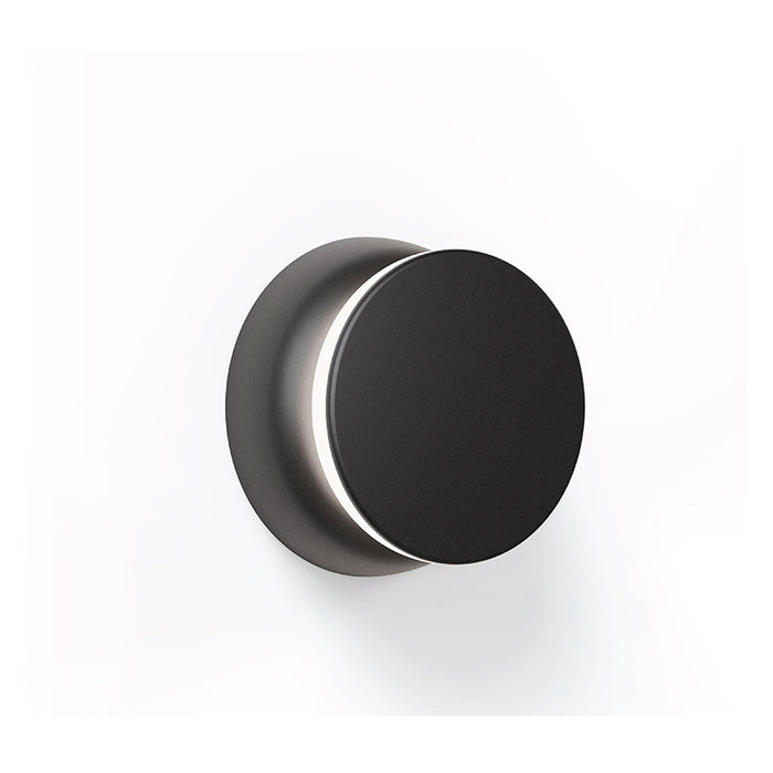 Pablo Designs Totem Puck LED Wall Sconce, 3CCT Selectable - Matte Black / Matte Black
