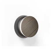 Pablo Designs Totem Puck LED Wall Sconce, 3CCT Selectable - Matte Black / Walnut Essence