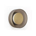 Pablo Designs Totem LED Wall Sconce, 3CCT Selectable - Matte Black / Brushed Brass / Etched Amber Tint Glass