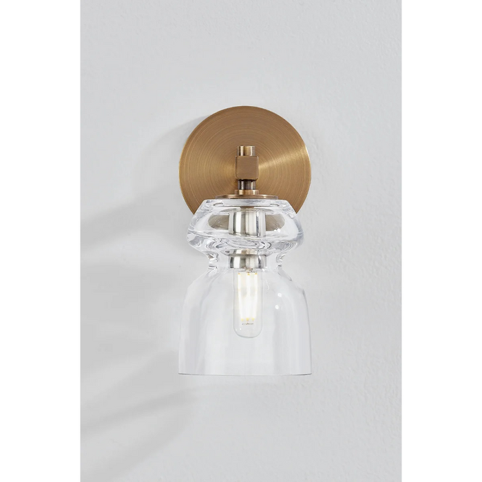 Troy B1109 Trey 1-lt 9" Tall Wall Sconce - Patina Brass