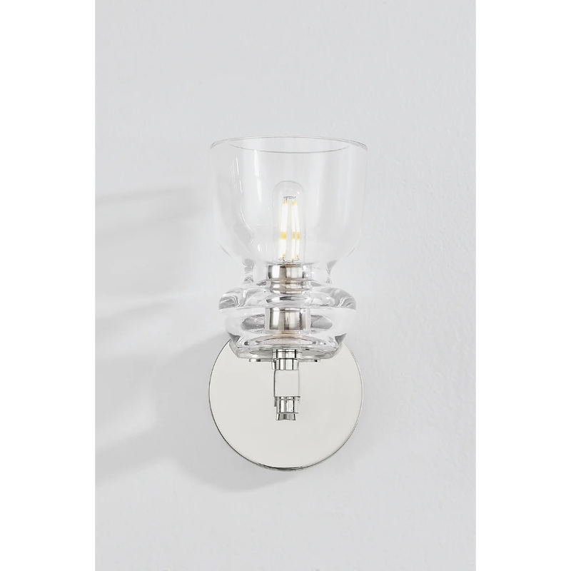 Troy B1109 Trey 1-lt 9" Tall Wall Sconce - Polished Nickel