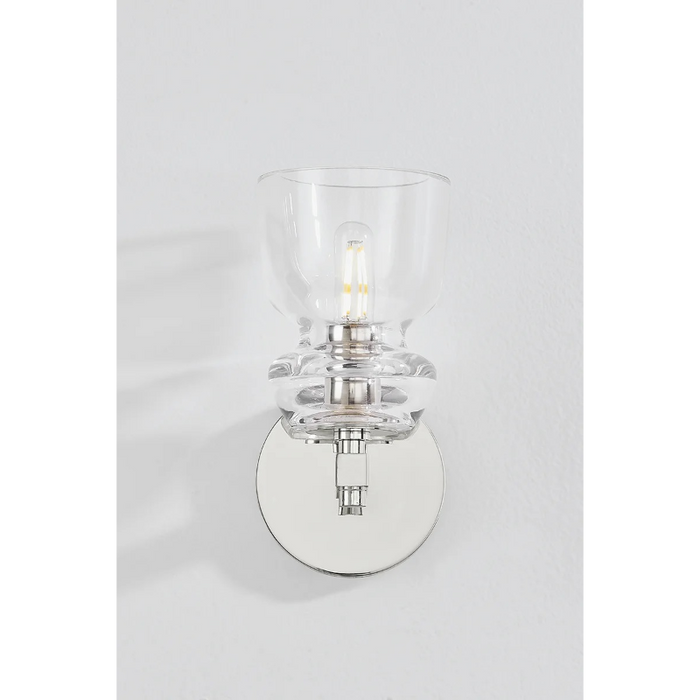 Troy B1109 Trey 1-lt 9" Tall Wall Sconce - Polished Nickel