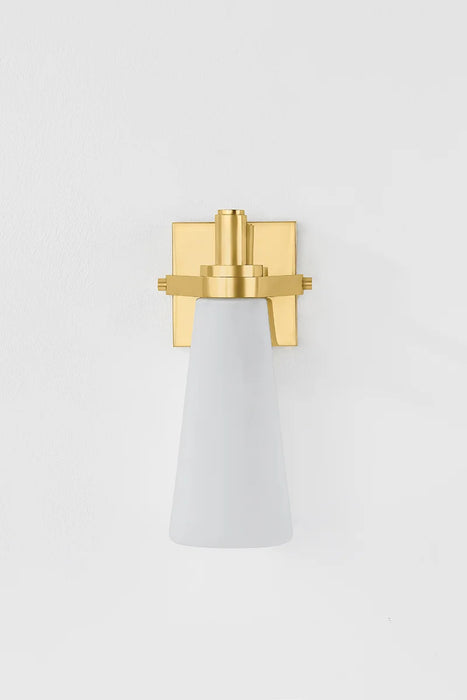 Hudson Valley 4221 Trude 1-lt 12" Tall Wall Sconce - Aged Brass