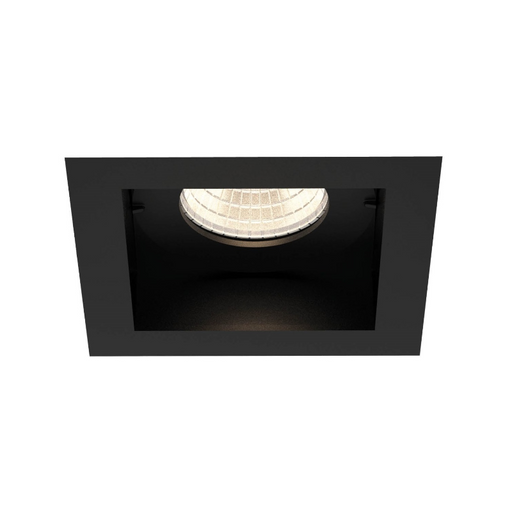 Eurofase TGO1ST Tango 1 Light 15W Square LED Fixed Downlight with Trim, Frosted Lens - Black