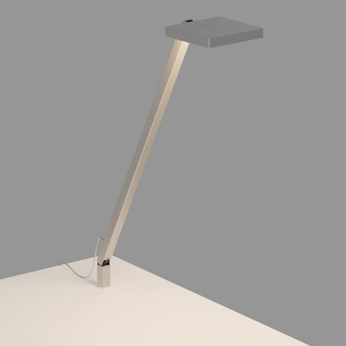 Koncept FCD-1 Focaccia Solo LED Desk Lamp - Silver/Through-Table Mount