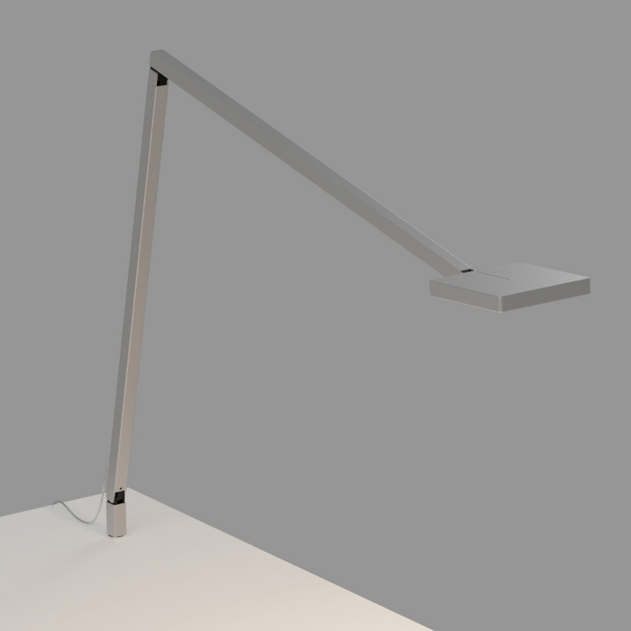 Koncept FCD-2 Focaccia LED Desk Lamp - Silver/Through-Table Mount
