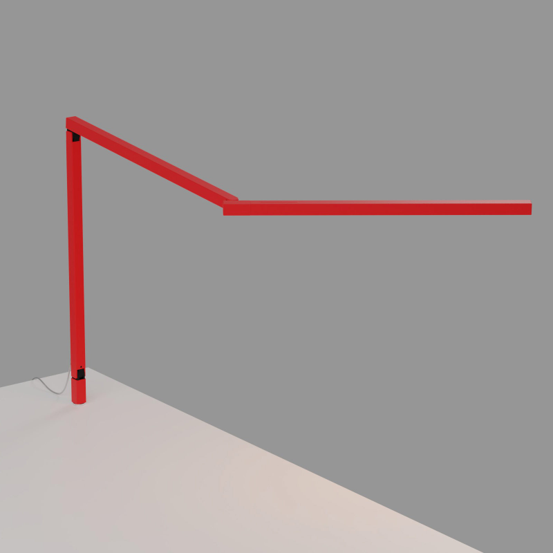 Koncept ZBD3100 Z-Bar Mini Gen 4 LED Desk Lamp - Matte Red/Through-Table Mount